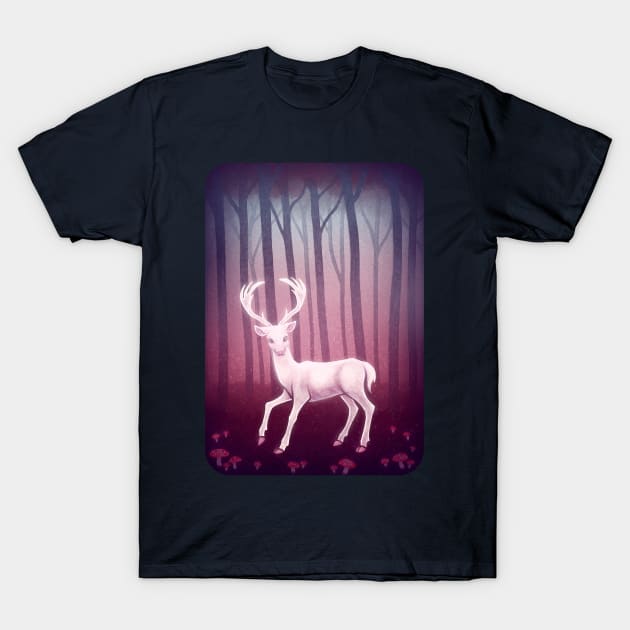White Deer T-Shirt by DoomedDreamer